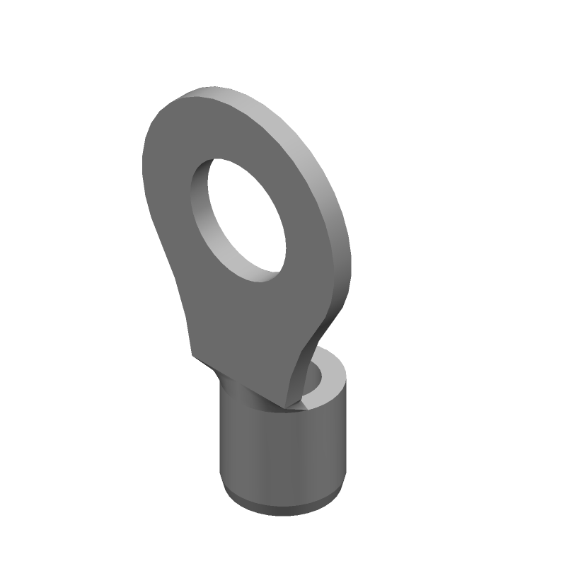 Ring Terminal, 14-16AWG, Copper, Tin, Non-Insulated, Crimp