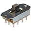 3P3T Slide Switch, 500mA, 125VAC/DC, PC Mount