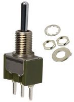 Switch Toggle Mom OFF Mom SPDT Round Lever Solder Lug 5A 250VAC 28VDC Panel Mount with Threads