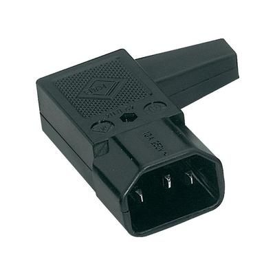 IEC connector C14 Plug, right angle Total number of pins: 3 10 A Black K & B 42R041211 1 pc(s)