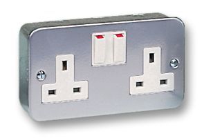 MEM         F3142            SOCKET, 13A, 2GANG, METAL