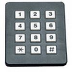 Keypad Switch, 12 Switches, SPST, Momentary, 0.005A, 12VDC, Solder Terminal, Through Hole-straight,