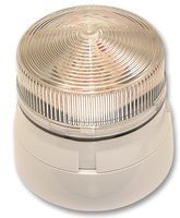 BEACON, 12V/24V, 3W, CLR; IP / NEMA Rating:IP65; Power Rating:3W; Current Rating:140mA; External Diameter:85mm; External Length / Height:81mm; Flash Rate Per Minute:60; Length:81mm; Lens Colour:Clear; Light Source:Xenon; Power Consumption:3W; Supply Voltage:24V; Supply Voltage DC Max:24V; Supply Voltage DC Min:12V