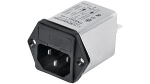 Mains Power Connector, 1A, 250VAC, 3 Pos, Male, Solder