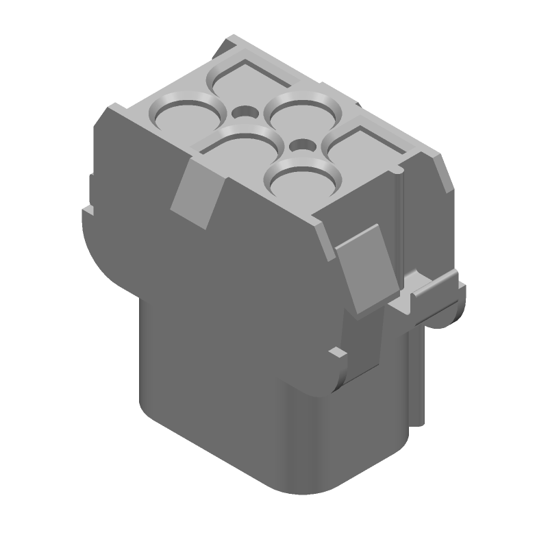 6 Pos 6.35mm Wire Housing, Receptacle, Crimp, 19A, 600V
