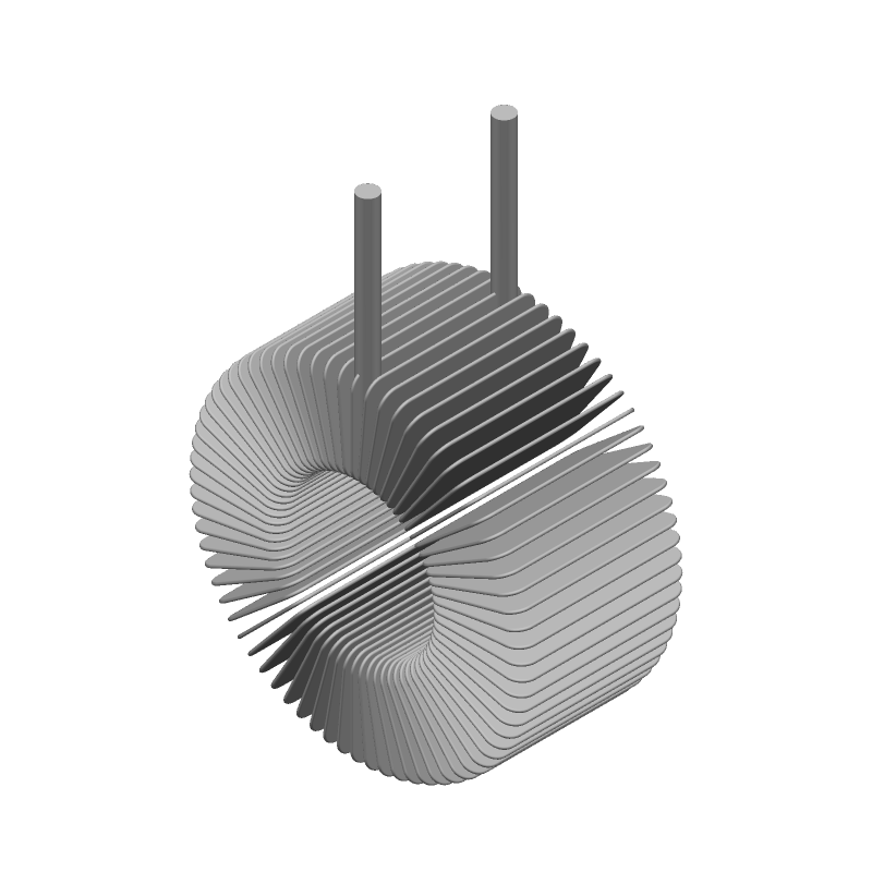 Radial Through-Hole Inductor 25uH 9A 12mR 1kHz 15%