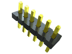 22-Position Square-Male-Pin Surface-Mount Header, 1.27mm Pitch, 125°C