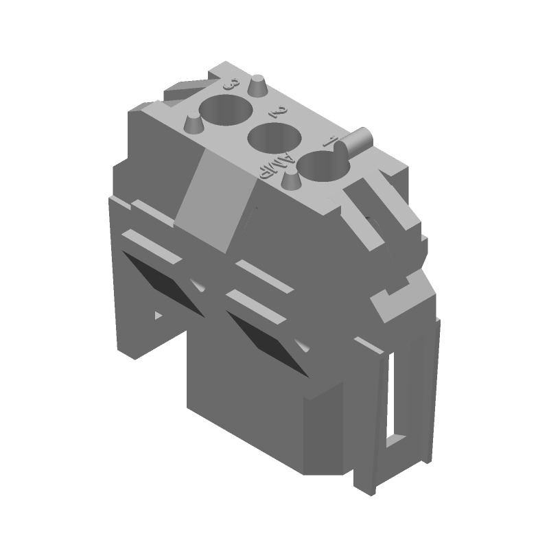 3 Pos Wire-to-Wire Receptacle, 9A, 250V, UL94 V-0, Crimp