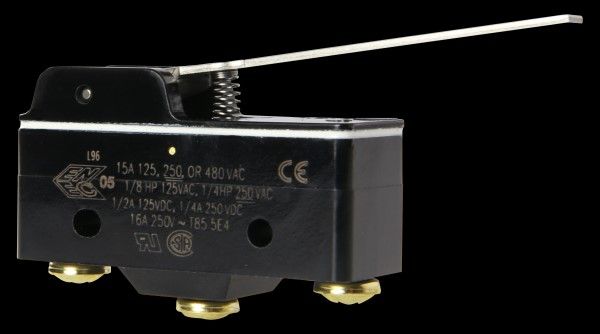 Snap Action Switch SPDT 15A 250VAC Straight Lever Screw Mount