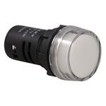 INDICATOR,PNL MT,RND,LED,WHITE 14V,0.88MTG HOLE,BLK BASE,UL