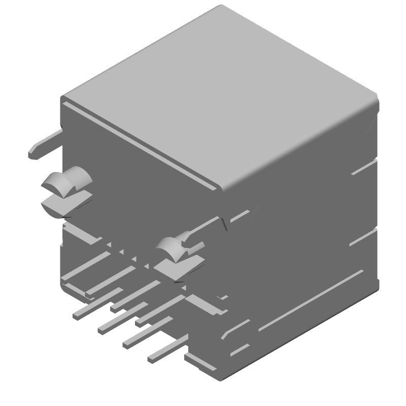 8 Pos Female RJ45 Jack, Shielded, Solder, 1.5A, 125V