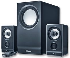 SPEAKER SET, WAVE 2.1, TRUST, UK; Colour:Black; Frequency Response Max:20kHz; Frequency Response Min:20Hz; Power Rating RMS:45W; Satellite Speakers Size:152x91x83mm; Subwoofer Size:267x143x238mm