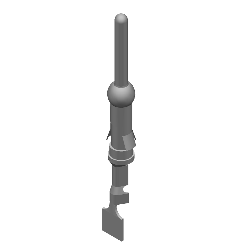 Male Signal Crimp Connector | 26-24 AWG | Brass | Tin Plated