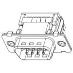 Conn D-Subminiature PIN 25 POS IDT ST Cable Mount 25 Terminal 1 Port Blister