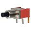 SPST Off-Mom Pushbutton Switch, 20V, 400mA, PC Term, Right Angle