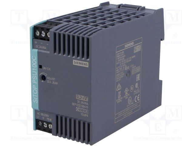 24VDC 4A 96W DIN Rail AC/DC Power Supply