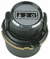 Atoms Potentiometer Dial, Body: Chrome, Dia. 28mm with a Black Indicator, 6.35mm Shaft