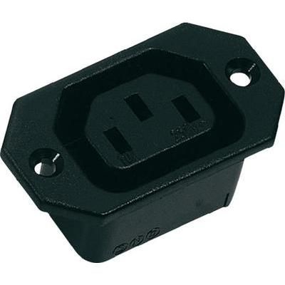 IEC connector C13 Socket, vertical vertical Total number of pins: 3 10 A Black K & B 43R031111 1 pc(s)