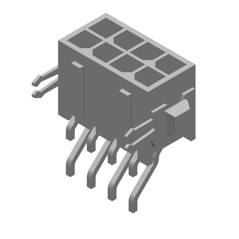 8 Pos Wire-to-Board Rectangular Connector, 5A, 250V, SMT