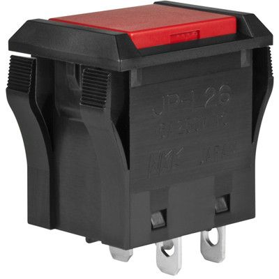 Switch Push Button ON OFF DPST Rectangular Button 16A 250VAC Alternate Contact Solder Lug Panel Mount