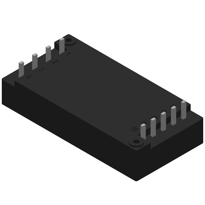 DC-DC Regulated Power Supply Module, 2 Output, 7.2W, Hybrid, ROHS COMPLIANT PACKAGE-9