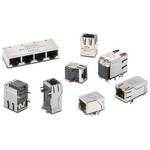 Conn RJ-45 RCP 8 POS 2.54mm Solder RA Thru-Hole 10 Terminal 1 Port