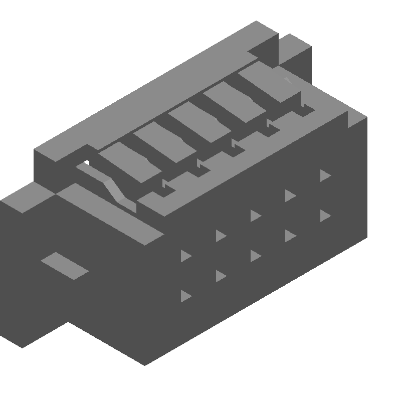 1.25mm Pitch 10 Pos Female Crimp Wire Housing, Straight