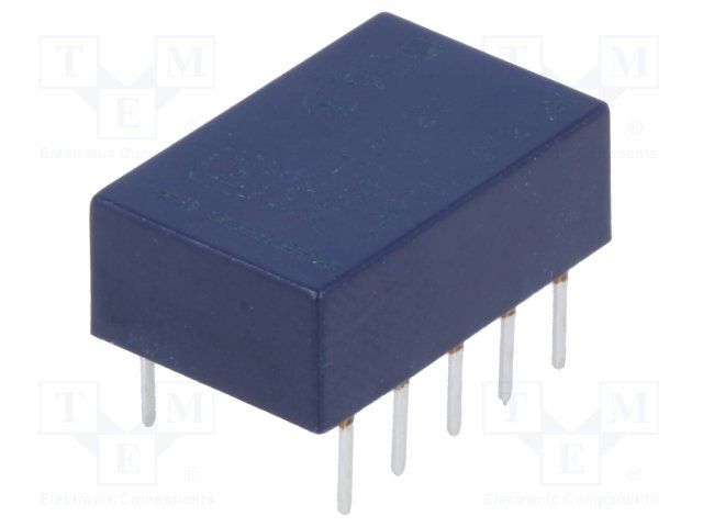 DPDT Latching Relay, 12VDC Coil, 1A 125VAC/110VDC Contact, Through Hole