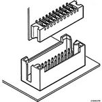 Conn Shrouded Header HDR 14 POS 2.54mm Press Fit ST Thru-Hole Tube