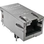 Shielded MagJack USB-A Connector, 1 Port, Right Angle, Through Hole, Gold Plated