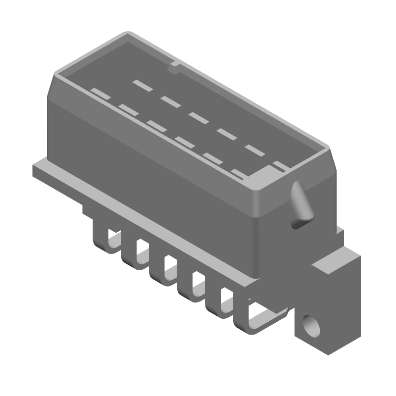 12 Pos 5mm RA Solder Power Connector, 12 Circuits, Tin Plated Brass