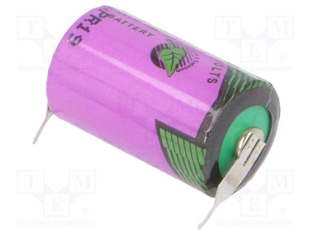Lithium Battery Cylindrical 3.6V 1.2Ah 1/2AA Primary Through Hole