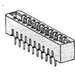 10 Pos Card Edge Connector, 0.156" Pitch, 5A, Gold/Tin Plating