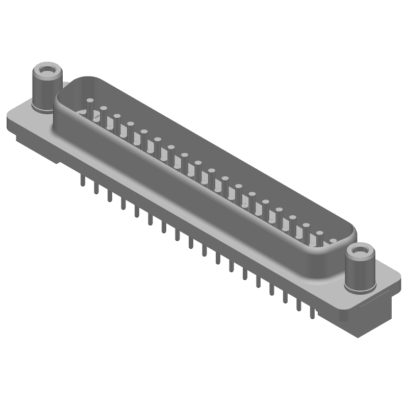 37 Pos D-Sub Connector, Male, Shielded, Solder, 6A, 250V