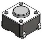 SPST Momentary Tactile Keypad Switch, 50mA, 12VDC, 160gf, SMT