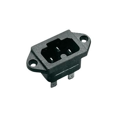 Hot wire connector C16A Plug, vertical mount Total number of pins: 2 + PE 10 A Black Kaiser 771/48/SW/C 1 pc(s)