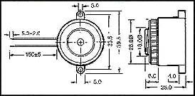 Audio Indicator 5VDC 24VDC 10mA 12VDC 95dBA 3000Hz to 4000Hz Flange Mount Wire Lead Bulk