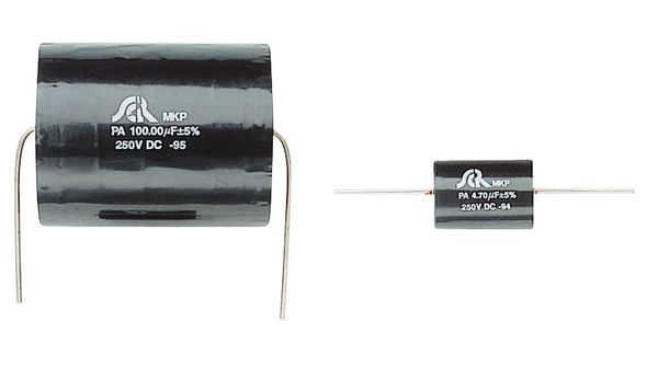 Capacitor, axial 220 nF 630 VDC400 VAC, PPE0,22ST RU FRA, SCR