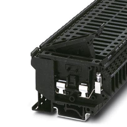 2-Pole 600V 6.3A DIN Rail Terminal Block, Screw, Nylon
