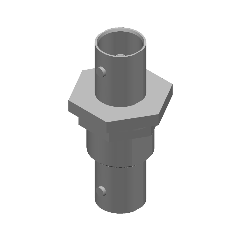 75 Ohm BNC Bulkhead Adapter, Female-Female, Straight, Gold/Nickel