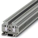 Feed-Through Terminal Block, 2 Pos, 24A, 500V, Screw, DIN Rail