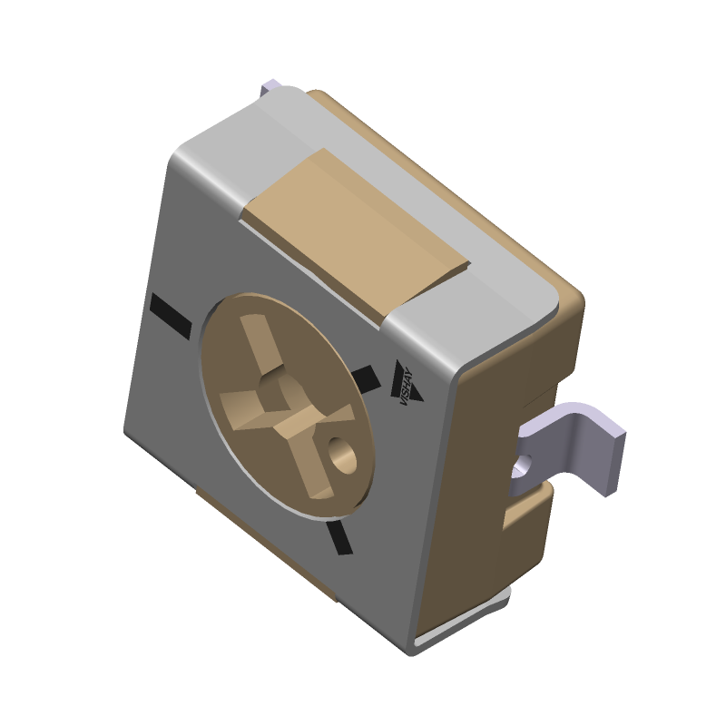 RESISTOR, TRIMMER, CERMET, 1 TURN(S), 0.25 W, 100000 ohm, ROHS COMPLIANT