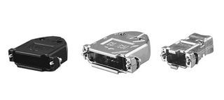 TWO PIECE D SUB BACKSHELL, SIZE DE, ABS