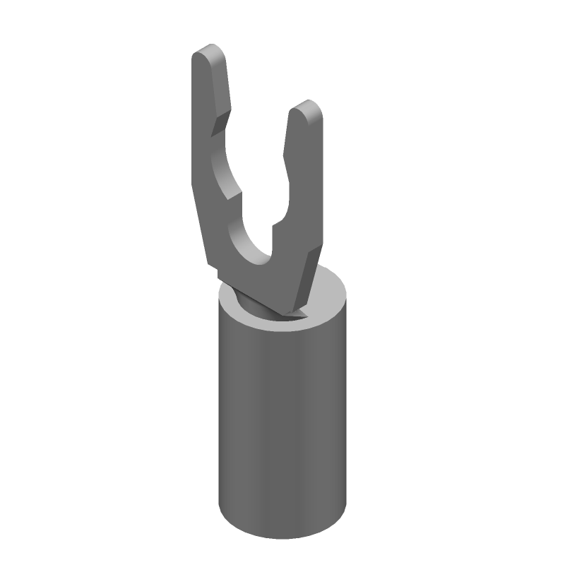 Spring Spade Terminal, 16-22AWG, 600V, Female, Red PVC