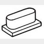 CAP TACTILE OVAL BLACK