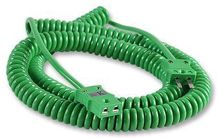 CABLE. COILED, PU, EXTN LEAD, K, 5M; Length, Reel (Imperial): 16.4ft; Length, Reel (Metric): 5m RoHS Compliant: Yes