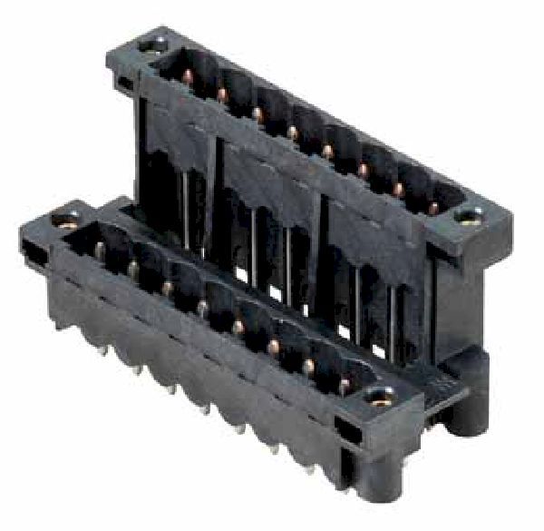 28-Pole 2-Row 56-Contact Male Header, 300V, 13A, Through Hole