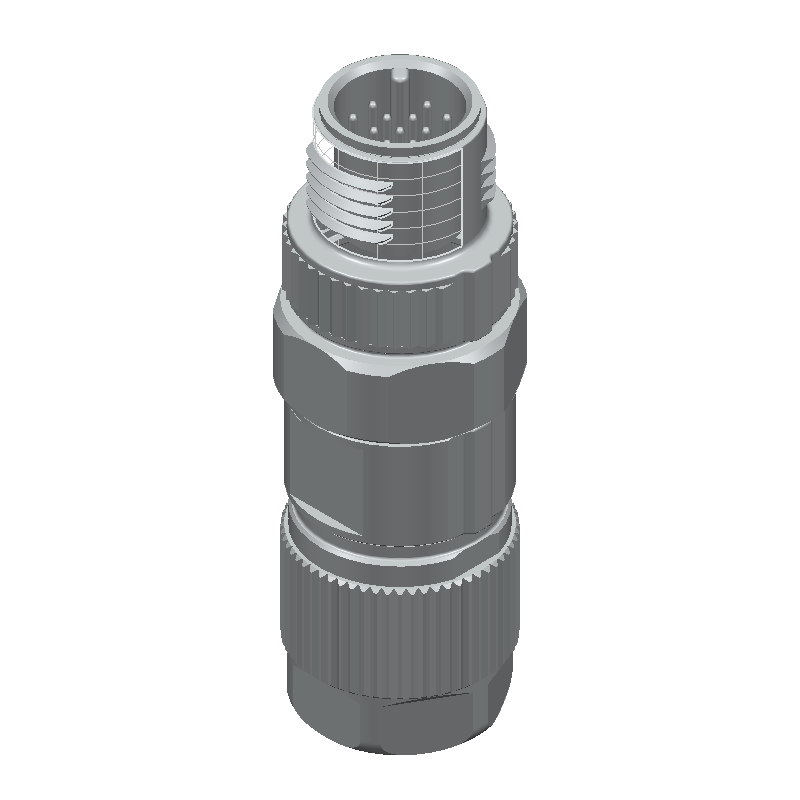 17 Pos Male Circular Connector, 1.5A, 30V, IP67, Straight
