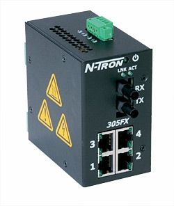 N-TRON         305FX-N-ST             INDUST. ETHERNET SWITCH 4XTX, 1XFXST