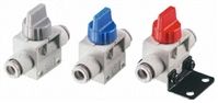 SMC Red Rotary Knob Pneumatic Manual Control Valve, PBT, 0  +60C